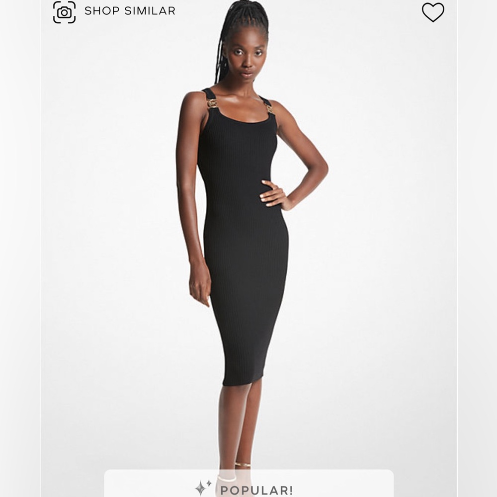 NWT Black (with gold MK Logo ) Michael Kors Small Dress